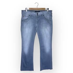 Hudson Women's Vintage 90s Bootcut Jeans Size 31 Gray Wash Raw Hem W170DGR